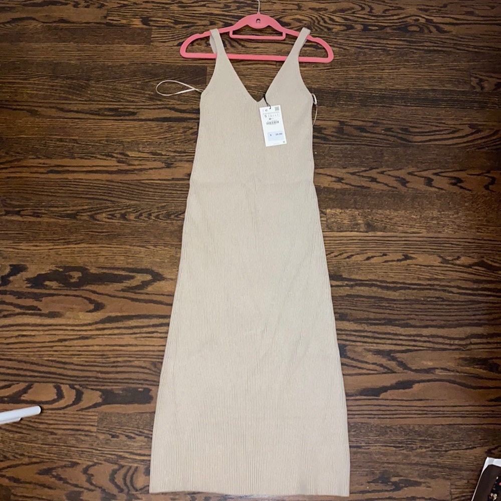 Ribbed Zara Full Length Sweater Dress
